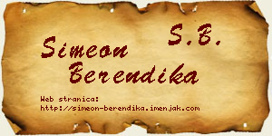 Simeon Berendika vizit kartica